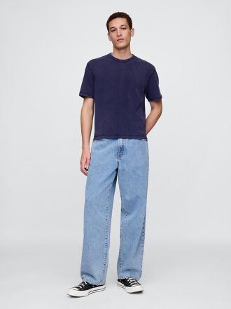 Camiseta curta adulta pesada