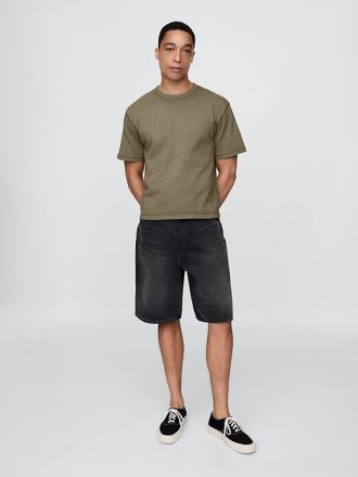 Camiseta curta adulta pesada