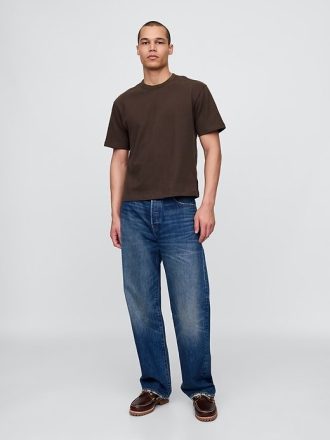 Camiseta curta adulta pesada