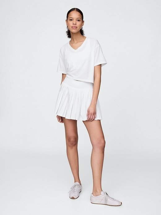 Camiseta curta com decote em V GapFit Breathe Camiseta curta com decote em V GapFit Breathe