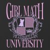 Camiseta curta com estampa de matemática para meninas, estilo boxy, da Universidade Infantil