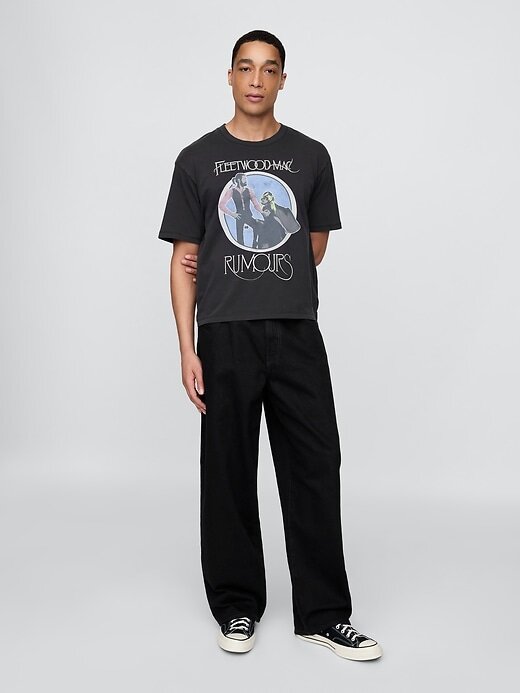 Camiseta curta com estampa Fleetwood Mac Heavyweight Camiseta curta com estampa Fleetwood Mac Heavyweight