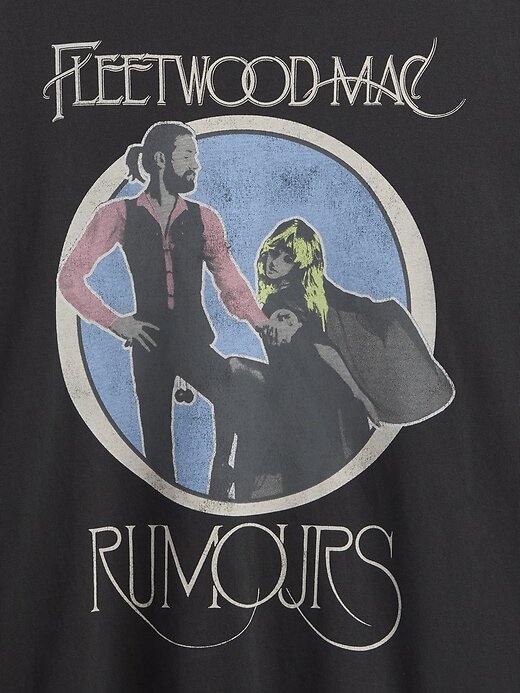 Camiseta curta com estampa Fleetwood Mac Heavyweight Camiseta curta com estampa Fleetwood Mac Heavyweight