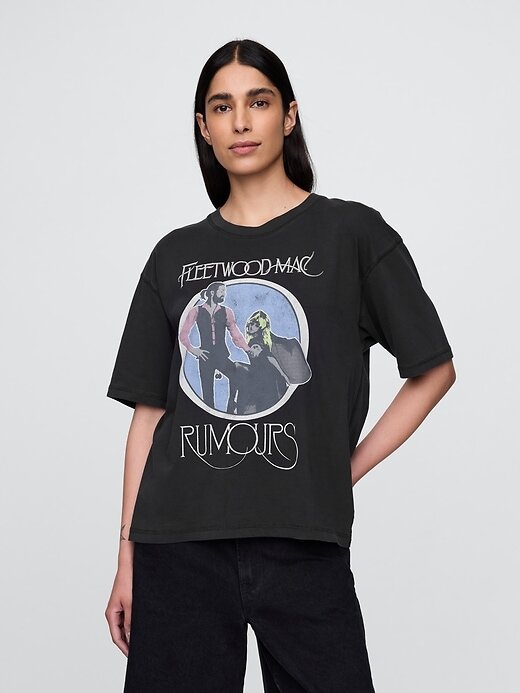 Camiseta curta com estampa Fleetwood Mac Heavyweight Camiseta curta com estampa Fleetwood Mac Heavyweight