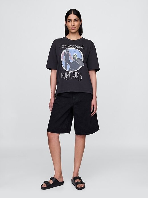 Camiseta curta com estampa Fleetwood Mac Heavyweight Camiseta curta com estampa Fleetwood Mac Heavyweight