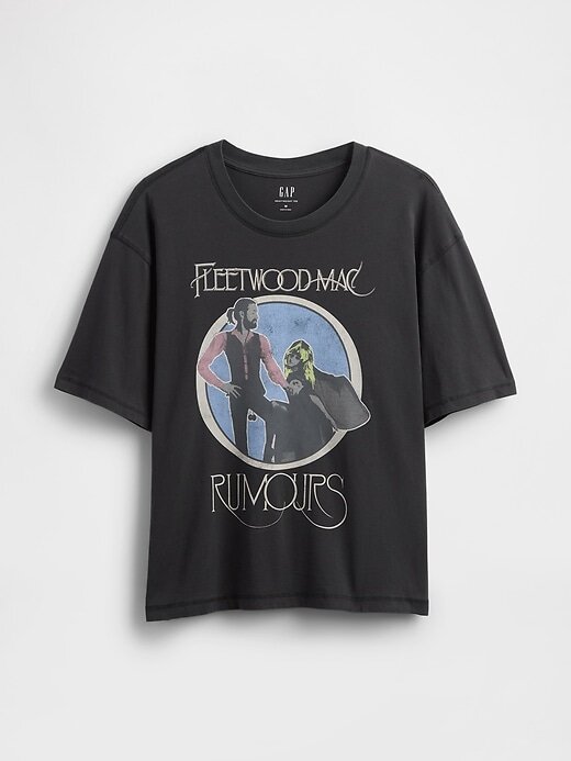 Camiseta curta com estampa Fleetwood Mac Heavyweight Camiseta curta com estampa Fleetwood Mac Heavyweight