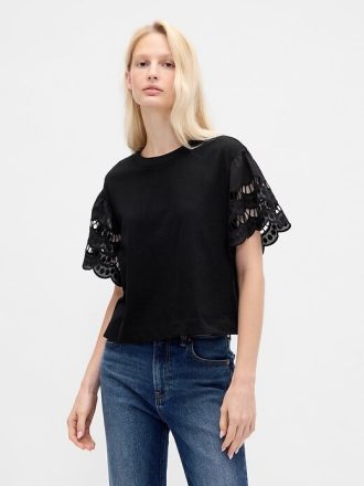 Camiseta curta de algodão orgânico vintagesoft heavyweight