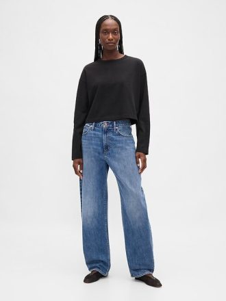 Camiseta curta de algodão orgânico vintagesoft heavyweight