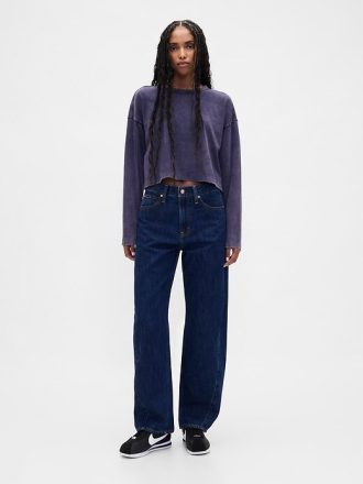 Camiseta curta de algodão orgânico vintagesoft heavyweight