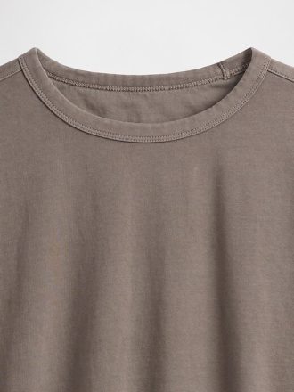 Camiseta curta de algodão orgânico vintagesoft heavyweight