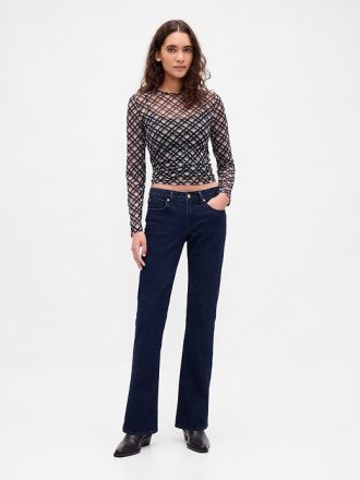 Camiseta curta de malha