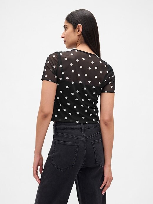 Camiseta curta de malha Camiseta curta de malha