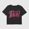 Camiseta curta estampada “Girls Mean Girls That’s So Fetch”
