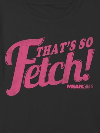Camiseta curta estampada “Girls Mean Girls That’s So Fetch”