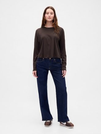 Camiseta curta oversized de algodão Supima®