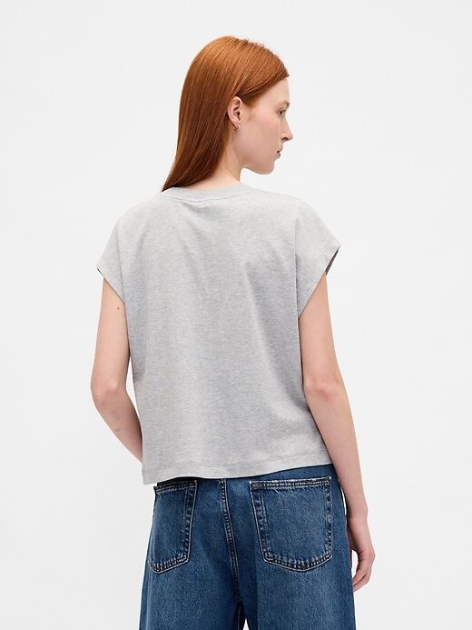 Camiseta curta relaxada de algodão Supima® Camiseta curta relaxada de algodão Supima®