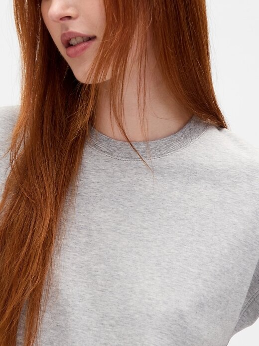 Camiseta curta relaxada de algodão Supima® Camiseta curta relaxada de algodão Supima®