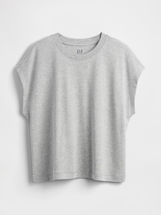 Camiseta curta relaxada de algodão Supima® Camiseta curta relaxada de algodão Supima®