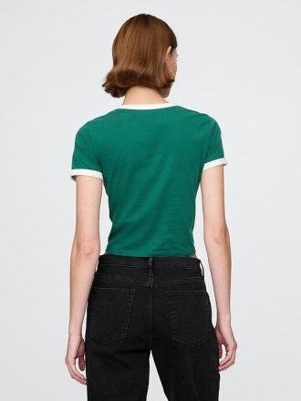 Camiseta de algodão com logotipo para bebê