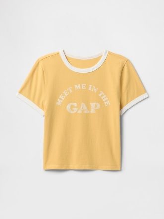 Camiseta de algodão com logotipo para bebê