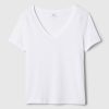 Camiseta de algodão orgânico vintagesoft com decote em V Camiseta de algodão orgânico vintagesoft com decote em V