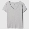 Camiseta de algodão orgânico vintagesoft com decote em V Camiseta de algodão orgânico vintagesoft com decote em V