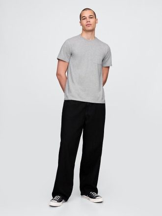 Camiseta de bolso de algodão orgânico para adultos