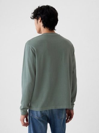 Camiseta de gola redonda pesada