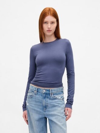 Camiseta de malha fechada