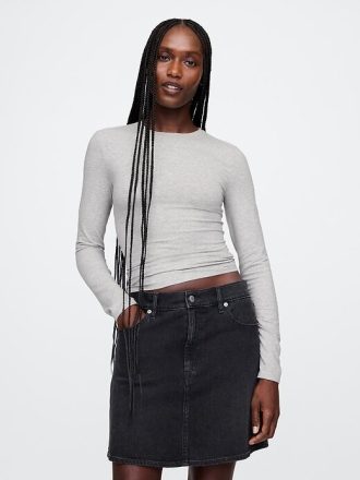 Camiseta de malha fechada