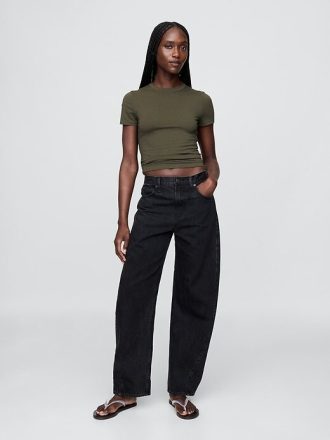 Camiseta de malha fechada