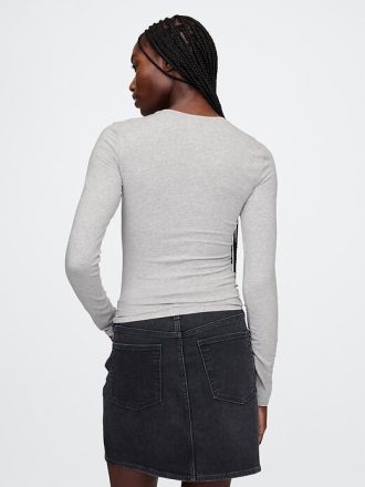 Camiseta de malha fechada