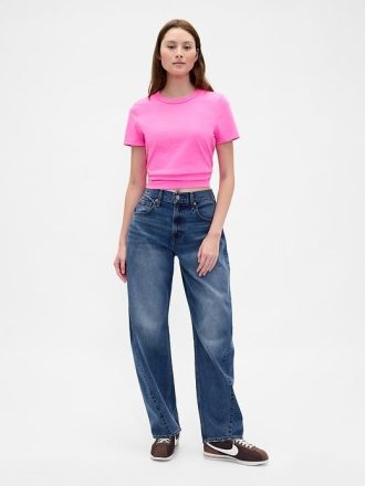 Camiseta encolhida de algodão orgânico vintagesoft heavyweight