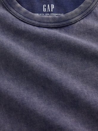 Camiseta encolhida de algodão orgânico vintagesoft heavyweight