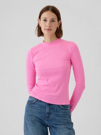 Camiseta Essential Rib Mockneck