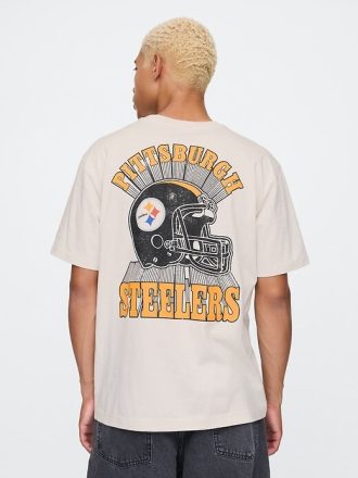 Camiseta estampada adulta do Pittsburgh Steelers da NFL