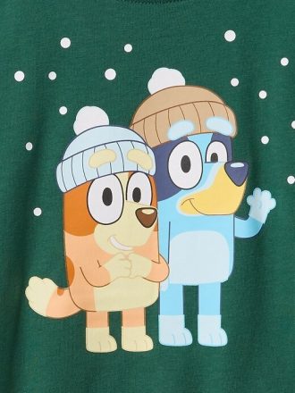 Camiseta estampada azul para bebês e crianças pequenas