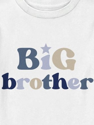 Camiseta estampada Big Brother para crianças