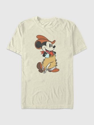 Camiseta estampada de cowboy do Mickey Mouse