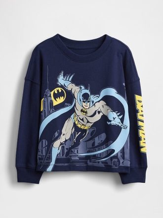 Camiseta estampada do Batman para bebês e crianças pequenas