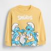 Camiseta estampada dos Smurfs para bebês e crianças pequenas