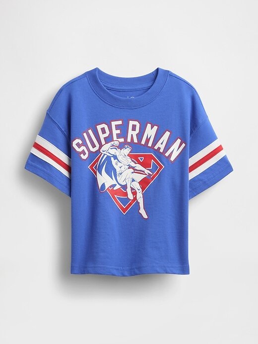 Camiseta estampada grande DC™ Superman para bebês e crianças pequenas Camiseta estampada grande DC™ Superman para bebês e crianças pequenas