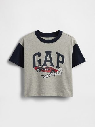 Camiseta estampada Hot Wheels grande para bebês e crianças pequenas