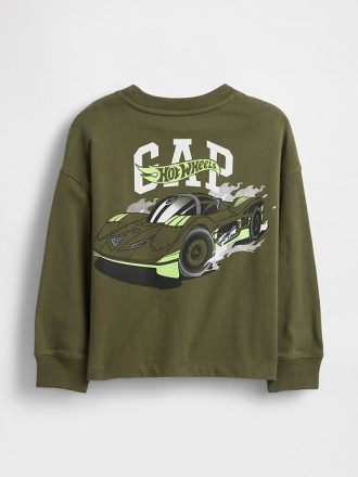 Camiseta estampada Hot Wheels para bebês e crianças pequenas