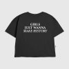 Camiseta estampada infantil “Just Wanna Make History”