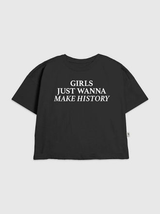 Camiseta estampada infantil “Just Wanna Make History”