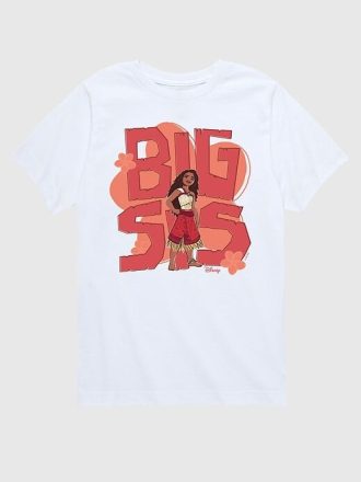 Camiseta estampada manga curta Moana 2 Big Sis Moana para bebês