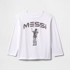 Camiseta estampada Messi para bebês e crianças pequenas