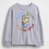 Camiseta estampada Minion para bebês e crianças pequenas