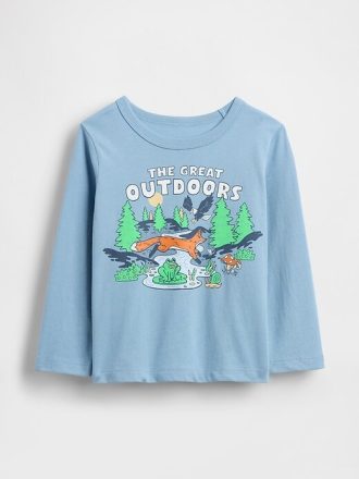 Camiseta estampada para bebês e crianças pequenas